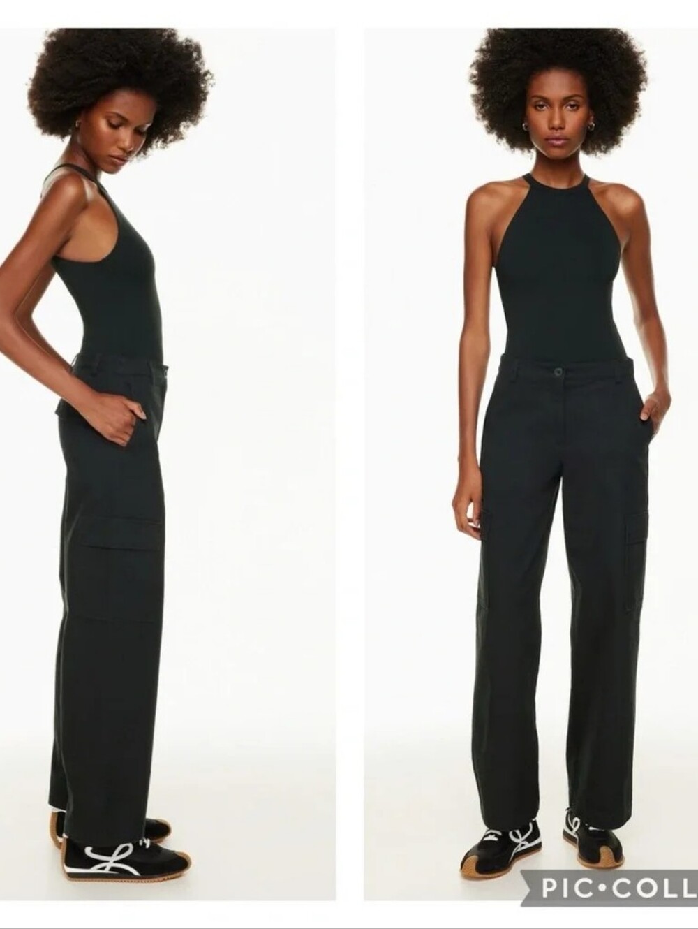 Aritzia The Group Babaton Twain Cargo Pants Black Cotton Twill Size 2